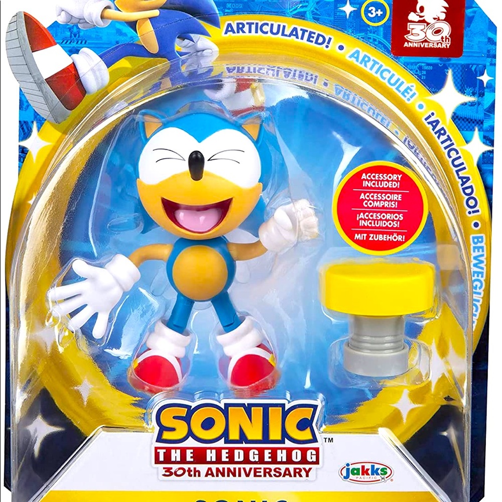 Sonic smiling Figure 4 inch Brand New  New Sealed